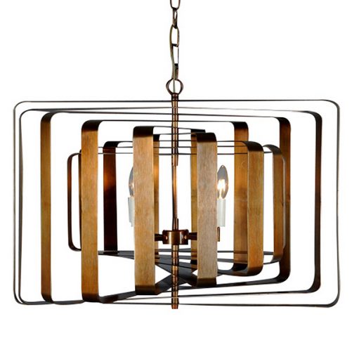 Hanging light antique brass